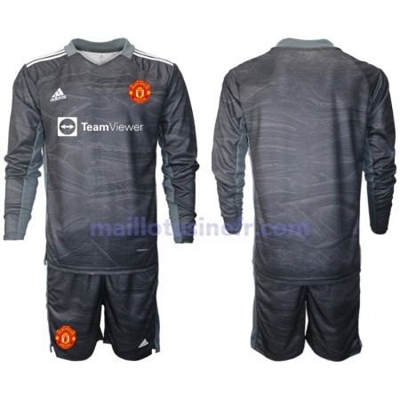 Maillot de Foot Manchester United Extérieur Gardien 2021-22 Manches Longues - Enfant